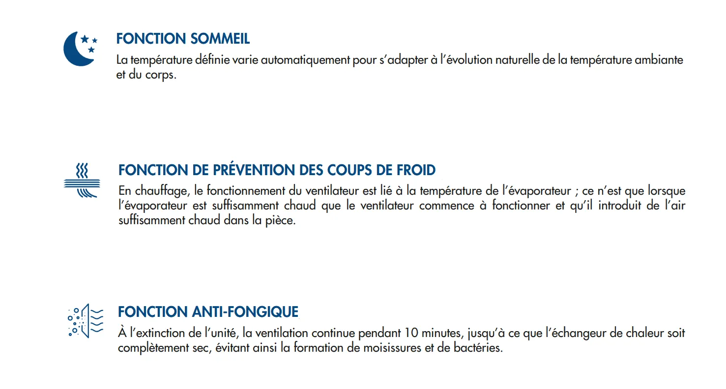 Fonctions sommeil et anti-fongique Argo
